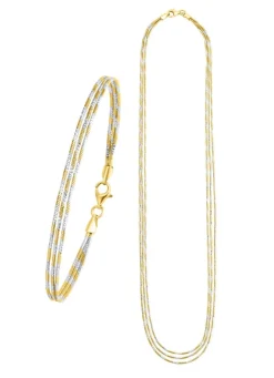 Outlet BADER Edles Schmuck-Set in Bicolor, 2-teilig