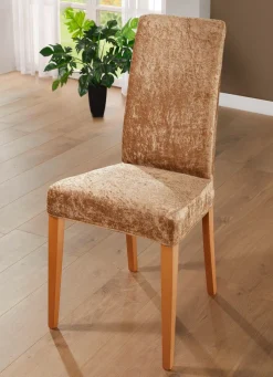Best BADER Edle und strapazierfähige Stretchbezüge in Samtoptik BEIGE