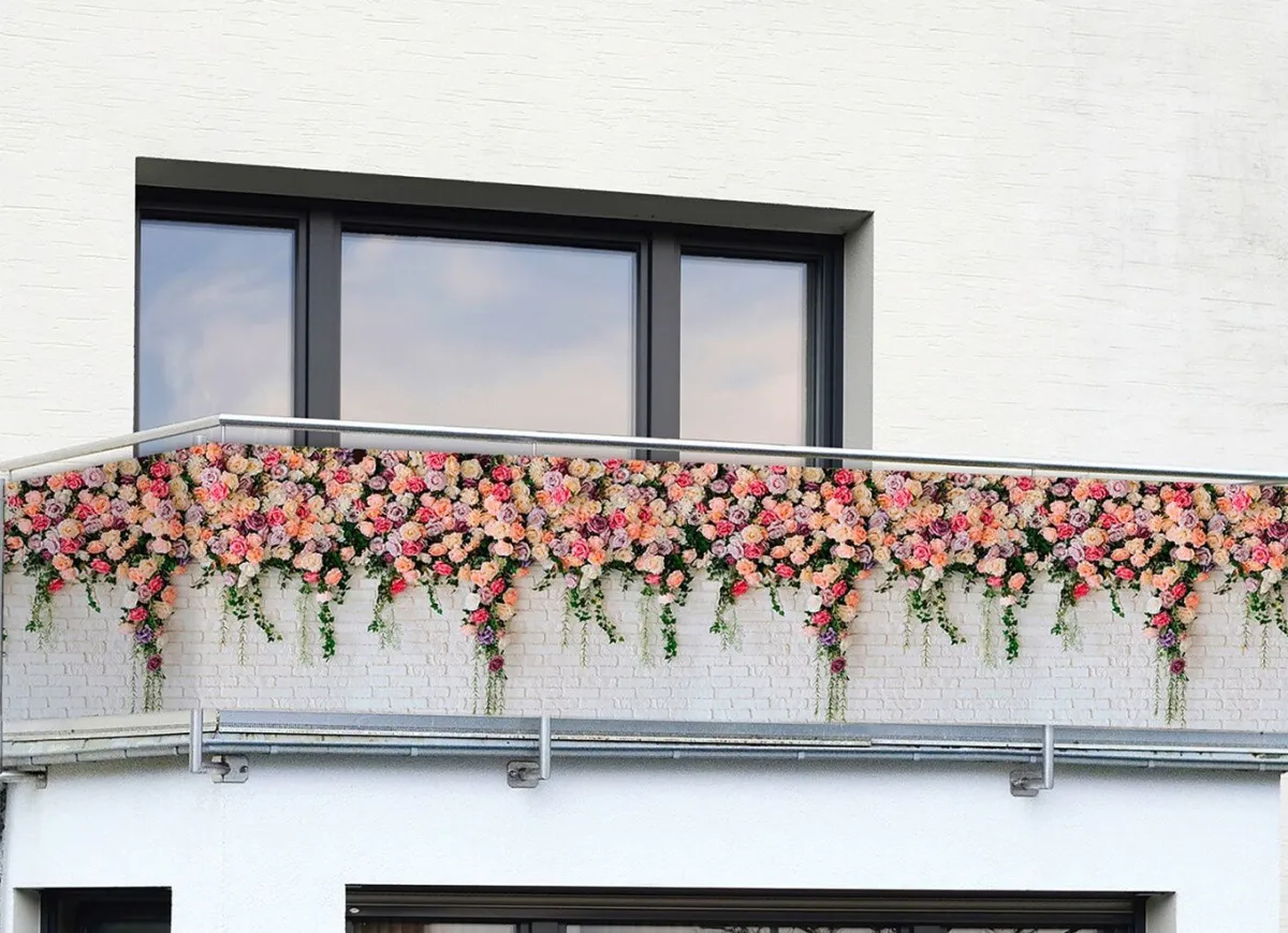 Discount BADER Einseitig bedruckter Balkon-Sichtschutz inkl. Befestigungsmaterial