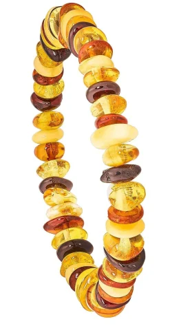 Discount BADER Elastisches Armband mit echt Bernstein-Mix