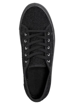 Discount BADER Elegante Damen-Schnürschuhe, mit herausnehmbarem Fußbett SCHWARZ