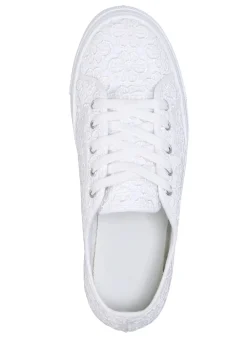 New BADER Elegante Damen-Schnürschuhe, mit herausnehmbarem Fußbett WEISS