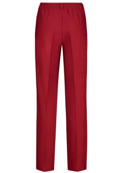 Clearance KLAUS MODELLE MADE IN GERMANY Elegante Hose mit apartem Zieranhänger ROT