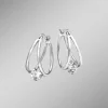 New BADER Elegante Creolen mit synth. Zirkonia