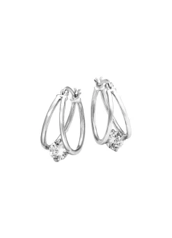 New BADER Elegante Creolen mit synth. Zirkonia