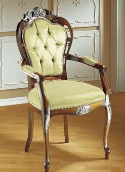 New BADER Elegante Esszimmer-Stühle oder Sessel BEIGE/NUSSBAUM