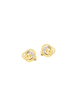 New BADER Elegante Knoten-Ohrstecker mit Zirkonia