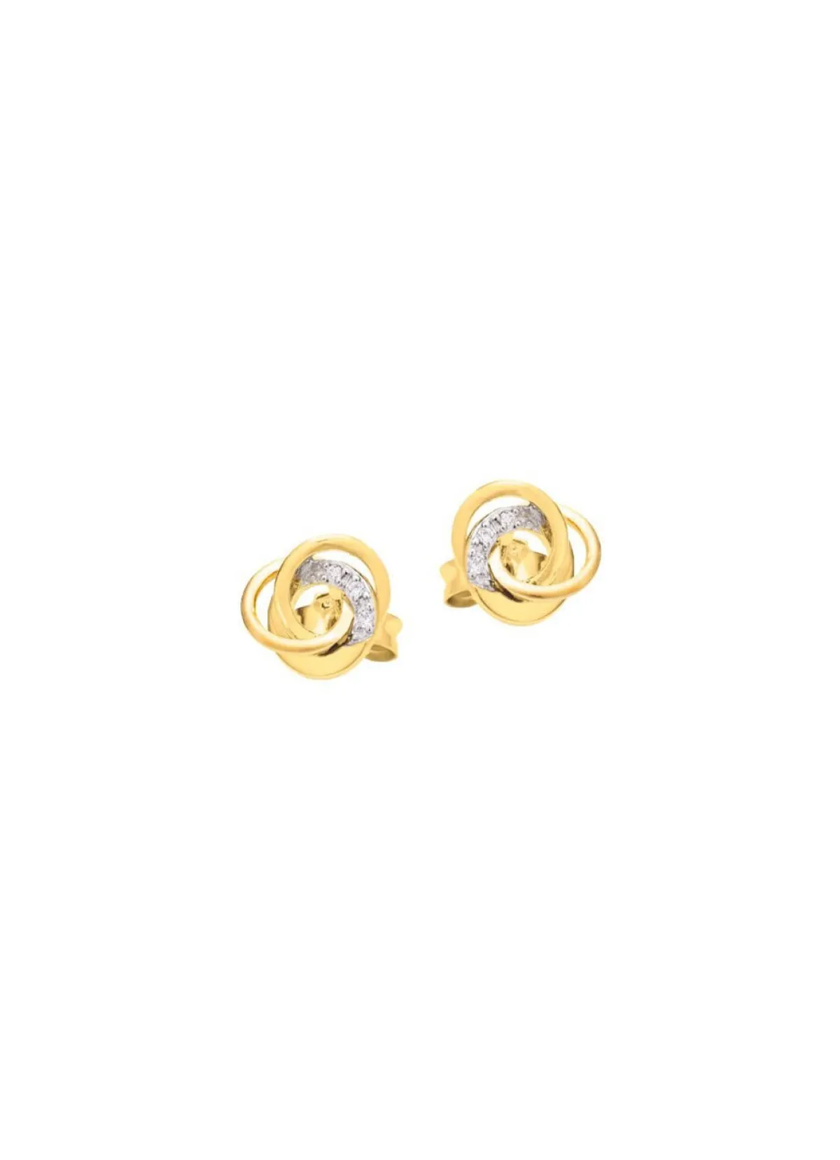 New BADER Elegante Knoten-Ohrstecker mit Zirkonia