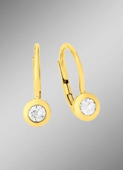 Hot BADER Elegante Ohrringe in Gelbgold mit Brillant