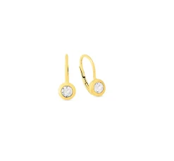 Hot BADER Elegante Ohrringe in Gelbgold mit Brillant