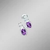 Hot BADER Elegante Ohrstecker mit echt Amethyst und synth. Zirkonia