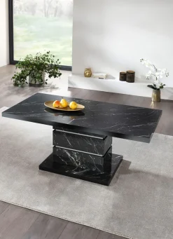 Clearance BADER Eleganter Couchtisch mit Marmor-Optik MARMOR-GRAU