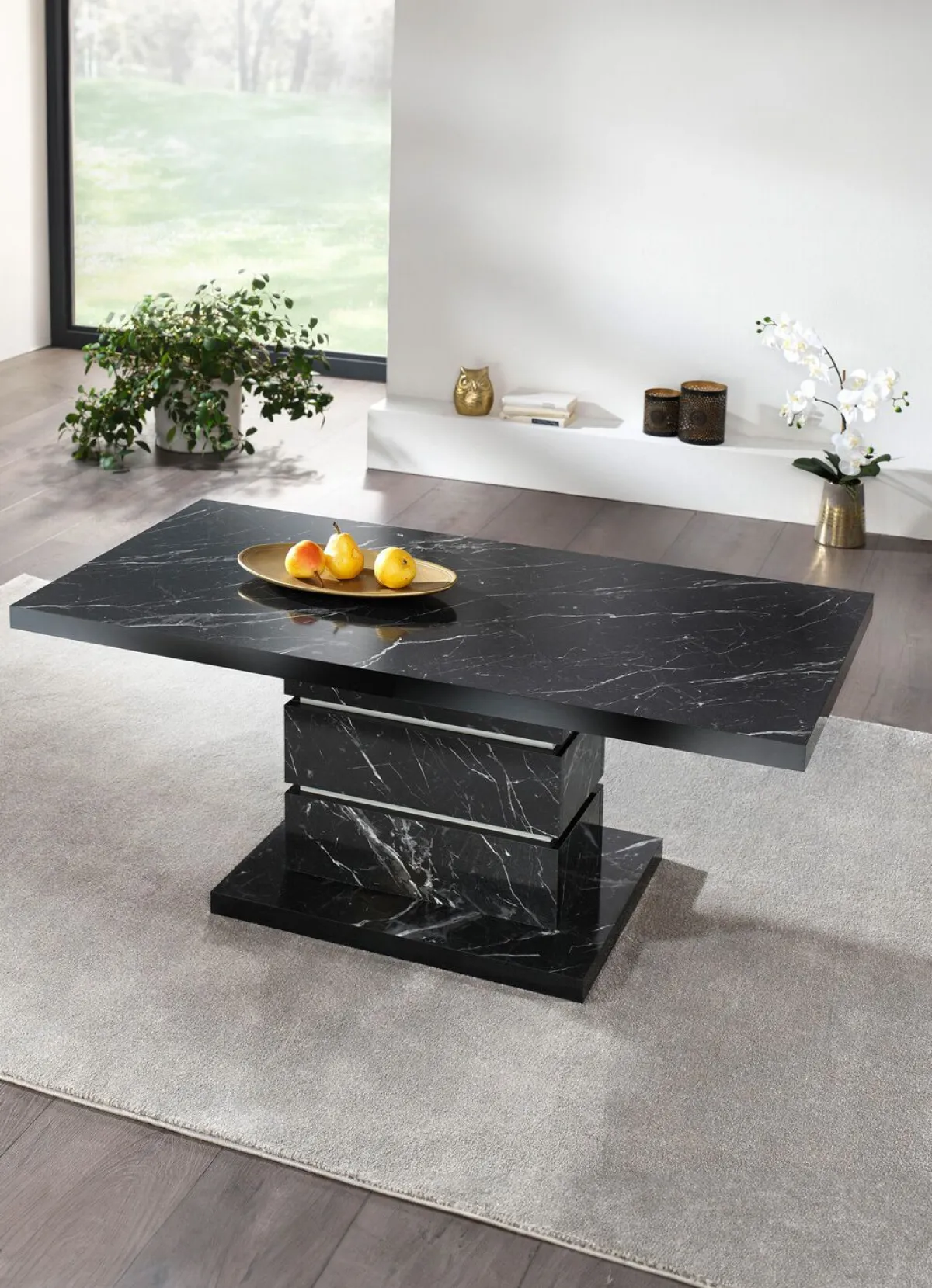 Clearance BADER Eleganter Couchtisch mit Marmor-Optik MARMOR-GRAU