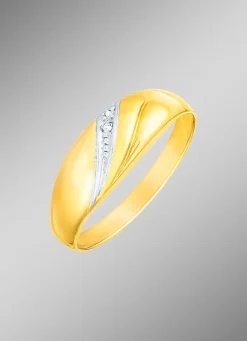 BADER Eleganter Damenring in Bicolor mit Diamant