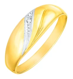 BADER Eleganter Damenring in Bicolor mit Diamant