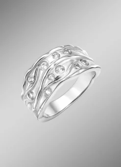 Online BADER Eleganter Damenring mit synth. Zirkonia