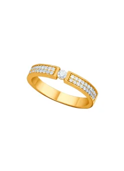 Hot BADER Eleganter Damenring mit synth. Zirkonia
