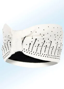 Sale BADER Elegantes Damen-Stirnband, mit Glitzer-Applikationen NATURWEISS