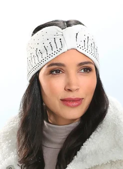 Sale BADER Elegantes Damen-Stirnband, mit Glitzer-Applikationen NATURWEISS