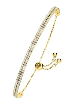 Clearance BADER Elegantes doppelreihiges Armband mit synth. Zirkonia