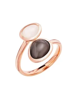 Hot BADER Eleganz in Roségold – Damenring mit echtem Mondstein