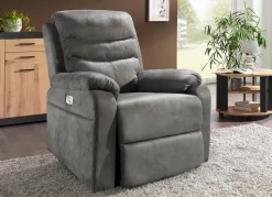 Hot BADER Elektrisch verstellbarer TV-Sessel mit Motor und Aufstehhilfe DUNKELGRAU