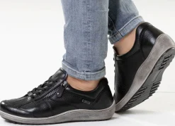 Clearance ELENA EDEN , atmungsaktive Damen-Sneaker, Weite H, mit herausnehmbarem Fußbett SCHWARZ