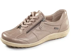New ELENA EDEN , atmungsaktive Damen-Sneaker, Weite H, mit herausnehmbarem Fußbett TAUPE