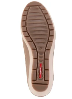 Hot ELENA EDEN , bequeme Damen-Ballerinas, Weite G, mit herausnehmbarem Fußbett TAUPE