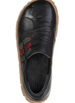 New ELENA EDEN , bequeme Damen-Barfußschuhe, Weite G, mit herausnehmbarem Fußbett SCHWARZ