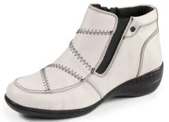 Outlet ELENA EDEN , bequeme Damen-Boots, Weite H, mit herausnehmbarem Fußbett ECRU