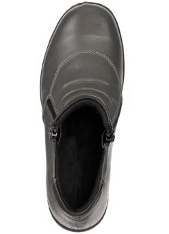 Best ELENA EDEN , bequeme Damen-Boots, Weite H, mit herausnehmbarem Fußbett GRAU-SCHWARZ
