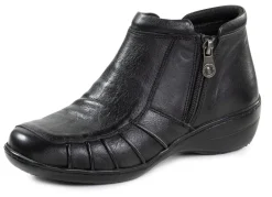 Outlet ELENA EDEN , bequeme Damen-Boots, Weite H, mit herausnehmbarem Fußbett SCHWARZ