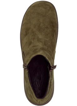 Outlet ELENA EDEN , bequeme Damen-Boots, Weite G, mit herausnehmbarem Fußbett OLIV