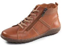 Discount ELENA EDEN , bequeme Damen-Boots, Weite G, mit herausnehmbarem Fußbett COGNAC