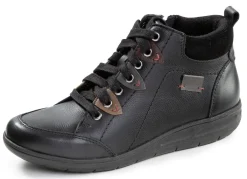 ELENA EDEN , bequeme Damen-Boots, Weite H, mit herausnehmbarem Fußbett SCHWARZ