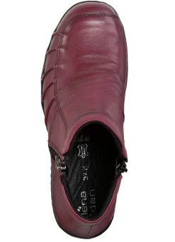 Outlet ELENA EDEN , bequeme Damen-Boots, Weite H, mit herausnehmbarem Fußbett BURGUND