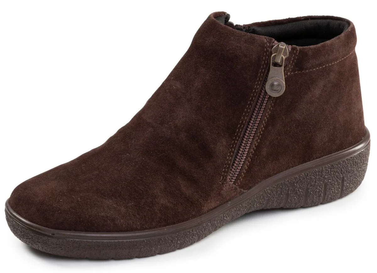 New ELENA EDEN , bequeme Damen-Boots, Weite G, mit herausnehmbarem Fußbett MOKKA