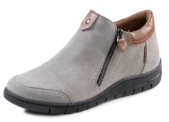 Outlet ELENA EDEN , bequeme Damen-Boots, Weite H, mit herausnehmbarem Fußbett GRAU
