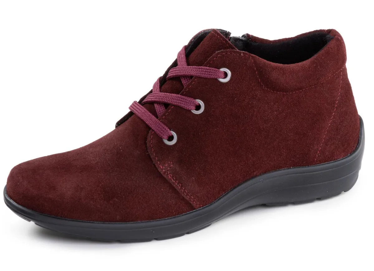 New ELENA EDEN , bequeme Damen-Boots, Weite H, mit herausnehmbarem Fußbett BORDEAUX