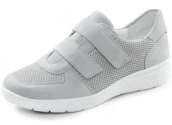 Outlet BADER ELENA EDEN, bequeme Damen-Klettschuhe, Weite H, mit herausnehmbarem Fußbett GRAU