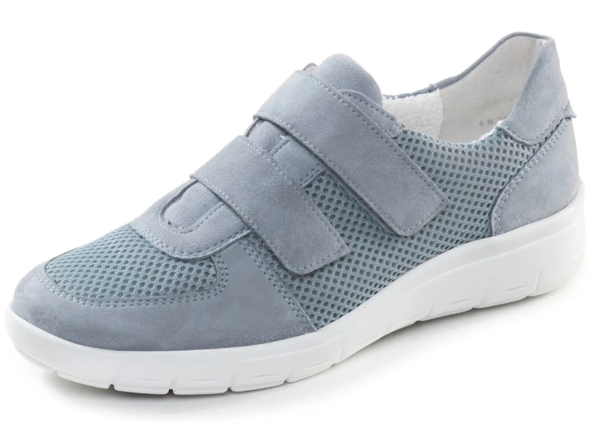 Online BADER ELENA EDEN, bequeme Damen-Klettschuhe, Weite H, mit herausnehmbarem Fußbett BLAU