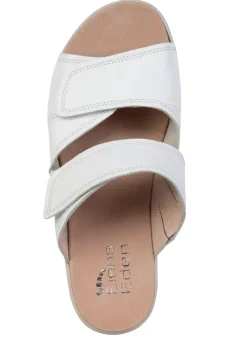 Clearance ELENA EDEN , bequeme Damen-Pantoletten, Weite H, mit herausnehmbarem Fußbett WEISS