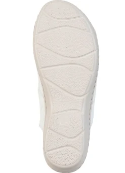 Clearance ELENA EDEN , bequeme Damen-Pantoletten, Weite H, mit herausnehmbarem Fußbett WEISS