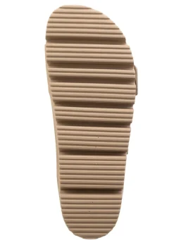 Best ELENA EDEN , bequeme Damen-Pantoletten, Weite H, mit Klettspange BEIGE