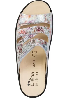 Clearance ELENA EDEN , bequeme Damen-Pantoletten, Weite H, mit herausnehmbarem Fußbett ECRU-ROSÉ