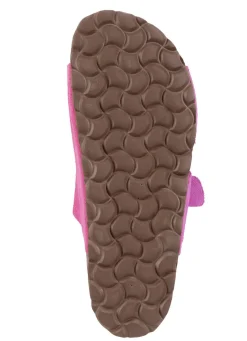 BADER ELENA EDEN, bequeme Damen-Pantoletten, Weite H, aus Leder PINK