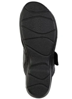 Clearance ELENA EDEN , bequeme Damen-Pantoletten, Weite H, mit herausnehmbarem Fußbett SCHWARZ