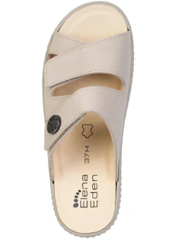 Hot ELENA EDEN , bequeme Damen-Pantoletten, Weite H, mit herausnehmbarem Fußbett BEIGE