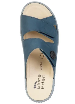 Best ELENA EDEN , bequeme Damen-Pantoletten, Weite H, mit herausnehmbarem Fußbett JEANS